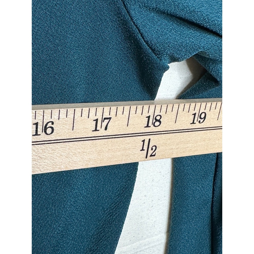 Banana Republic Cowl Neck Long Sleeve Career wear Blouse size Small Teal/Green - Picture 5 of 6